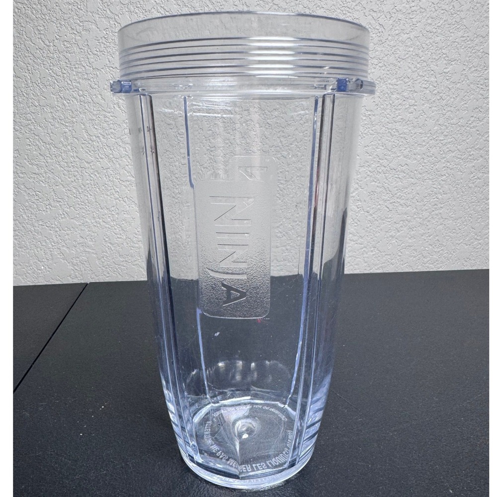 Ninja 24oz Nutri Ninja Replacement Blender Cup Clear Plastic Single Serve Jar